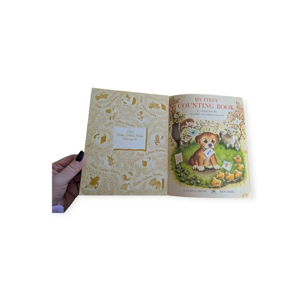 My First Counting Book Little Golden Book by Lilian Moore Hard Cover Book